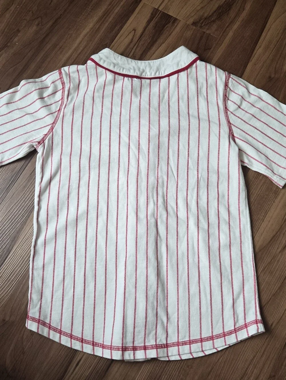 All Star Red-Striped Baseball Jersey Tee & Firetruck tee Gymboree 7-8 VGUC White